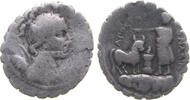 Roman Republic AR Serrate denarius A. Postumius Albinus, Diana / to gate -