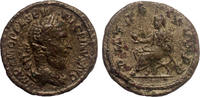Roman Empire AR Denarius Macrinus, Macrinus seated on curule chair -