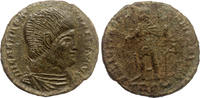 Roman Empire Maiorina Magnentius, Emperor standing holding labarum -