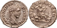 Roman Empire AR denarius Caracalla, Securitas seated -