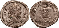 Roman Empire AR denarius Septimius Severus, Trophy -