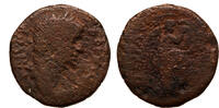 Judea AE 19mm Agrippa II. with Domitian, Caesarea Maritima -