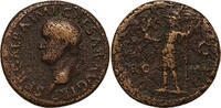 Roman Empire AE sestertius Galba, Roma standing, holding victory, RRR! -