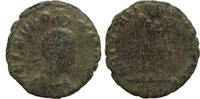 Roman Empire AE 4 Eudoxia, Victory seated, inscribing shield -