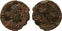 Roman Empire AE follis Constantius II., incuse! -