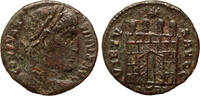 Roman Empire follis Constantine I., Camp Gate with open doors, Arelate -