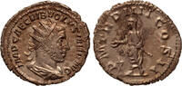 Roman Empire AR antoninianus Volusian, emperor sacrificing over altar -