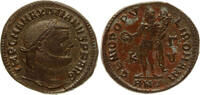 Roman Empire AE follis traces of silvering -