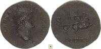 Roman Empire AE sestertius Nero, DECVRSIO, Nero on horseback, behind him, soldier on horseback -