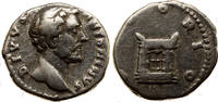 Roman Empire AR Denarius Divus Antoninus Pius, DIVO PIO -