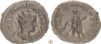 Roman Empire AR antoninianus Herennia Etruscus, Principi Ivventvtis, Herennius Etruscus standing to left -