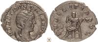 Roman Empire AR antoninianus Herennia Etruscilla, Pudicitia seated -