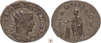 Roman Empire AR antoninianus Volusian, Emperor sacrificing over altar -
