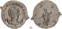 Roman Empire AR antoninianus Salonina, Vesta standing -