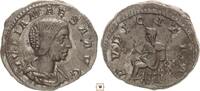 Roman Empire AR denarius Julia Maesa, Pudicitia seated -