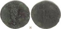 Roman Empire AE As Domitian, Virtus standing -