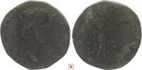 Roman Empire dupondius Antoninus Pius, Victory flying right, holding trophy with both hands -