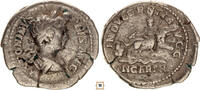 Roman Empire AR denarius Caracalla, Carthage dea caelestis seated on lion -