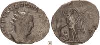 Roman Empire AR Antoninianus Valerian I., VICT PART, Victory standing, captive at feet, RR! -