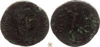 Roman Empire AE sestertius hadrian, Emperor in Military dress, foot on crocodile, R! -