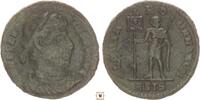 Roman Empire AE follis Vetranio, Emperor holding labarum and spear, Siscia, R! -