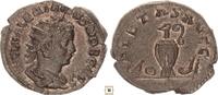 Roman Empire Antoninianus Valerian II. as Caesar, Pietas Avgg, Priestly implements -