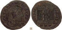 Roman Empire follis Maxentius, Roma seated in Hexastyle temple, Aquileia -