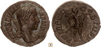 Roman Empire AR denarius Severus Alexander, Emperor as Romulus advancing right -