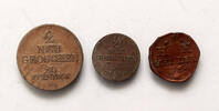 Germany 1/2 neugroschen, 2 neugroschen, heller SOLD AS SEEN, NO RETURNS ON LOT !!! -