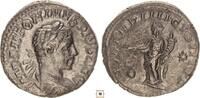 Roman Empire AR denarius Elagabalus, Providentia standing -