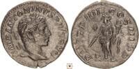 Roman Empire AR denarius Elagabalus, Providentia standing -