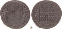 Roman Empire AE follis Constantine I., Camp gate, Siscia -