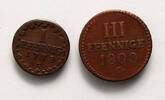 Germany 1 pfennig, 3 pfennig SOLD AS SEEN, NO RETURNS ON LOT !!! -