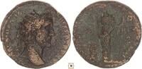 Roman Empire AE dupondius Antoninus Pius, Salus sacrificing over altar -
