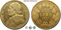 Papal States / Kirchenstaat / États pontificaux LIRE 100 Pope Pius IX -