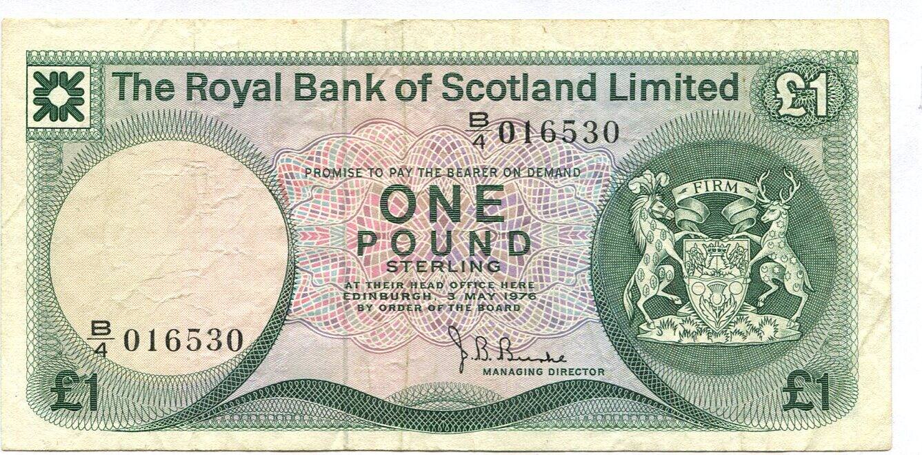 Schottland One Pound 1976 The Royal Bank Of Scotland Limited VF MA   37305 Img555 