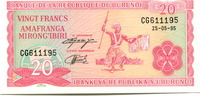 Burundi, 20 Francs -
