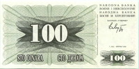 Bosnien Herzegovina, 100 Dinara -
