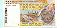 Westafrikanische Staaten, 1000 Francs Senegal, -