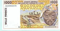 Westafrikanische Staaten, 1000 Francs Senegal, -