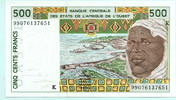 Westafrikanische Staaten, 500 Francs Senegal, -