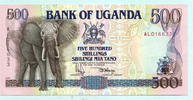 Uganda, 500 Shillings 1991 I 7,00 EUR  plus 6,00 EUR verzending