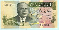 Tunesien, 1/2 Dinar -