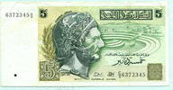 Tunesien, 5 Dinars -