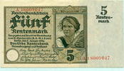 Deutsches Reich, 5 Rentenmark -