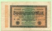 Deutsches Reich, 20000 Mark RS-Druck nach rechts verschoben, -