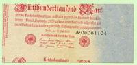 Deutsches Reich, 500000 Mark Total-Verschnitt, -