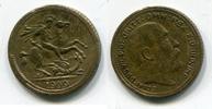 Großbritannien Token ~ Eduard VII. mit Henkelspur ~ -