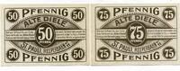 Hamburg, 50 Pfennig u.75 Pfennig Alte Diele, -
