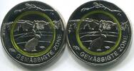 Deutschland 2 x 5 Euro ~ gemäßigte Zone - schmaler und breiter Polymerring ~ -